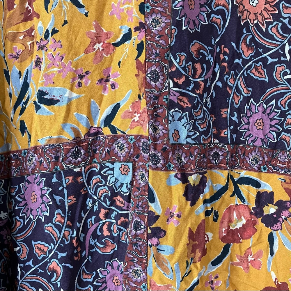 TOLANI Plus Size Tunic Patchwork Button Up Colorf… - image 6